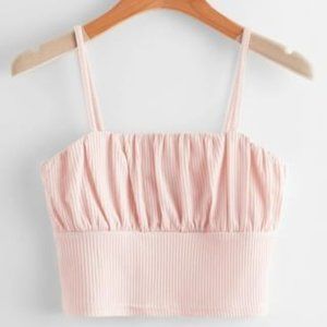 Baby pink crop tank top//crop top//pink tank top/crop tank